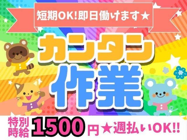 限定時給1500円★日勤のみ◎日払いOK＊履歴書不要！軽いものだけ(軽作業・物流、桑名市)のイメージ画像