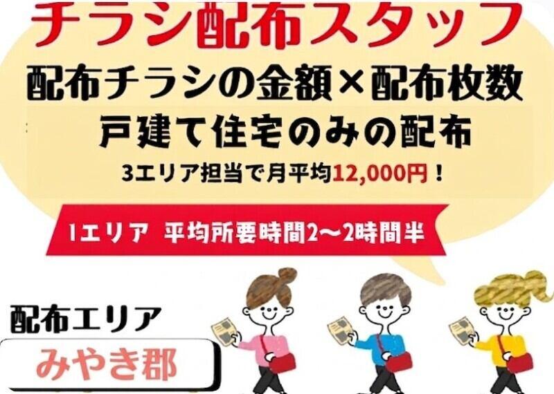 株式会社ミッド久留米　チラシポスティングサービス　配布エリア：みやき郡の仕事画像1