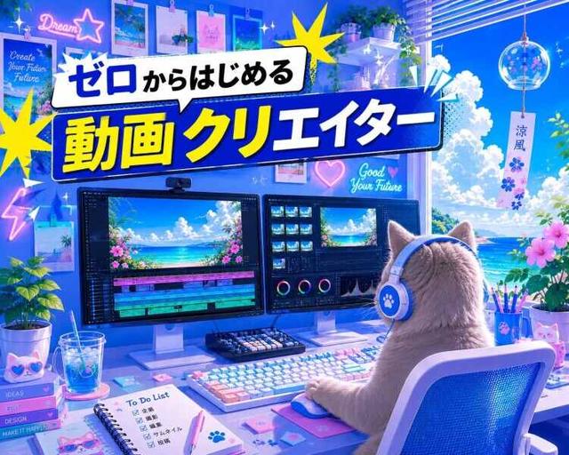 在宅×動画編集｜1年かけてプロへ。給与をもらいながら学ぶ研修(IT・クリエイティブ/クリエイター、大田区)のイメージ画像