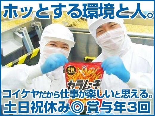あの有名ポテトチップスの品質管理等｜賞与年3回｜年休120日以上(建築・土木、南丹市)のイメージ画像