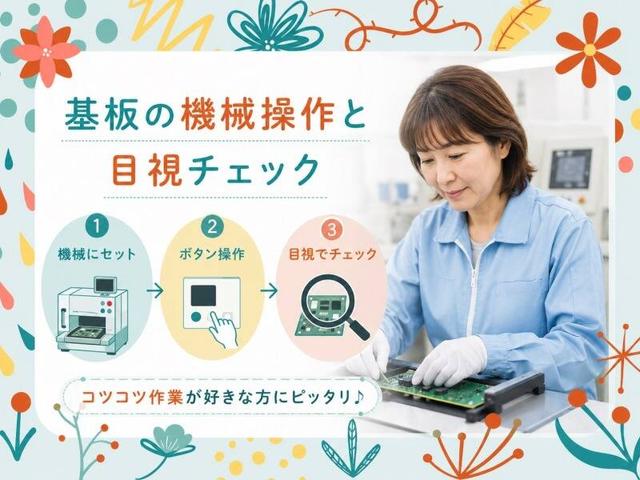 小型基板の機械オペレーター・検査/年間休日120日(工場・製造、相模原市緑区)のイメージ画像